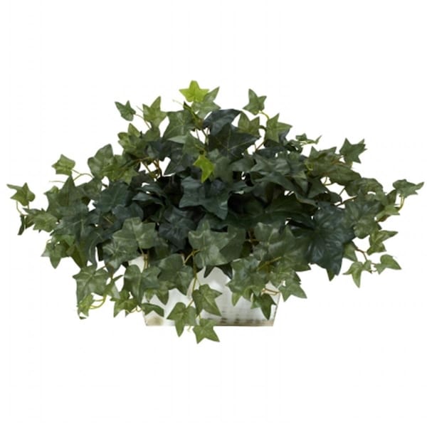 Dare2Decor Ivy with White Wash Planter Silk Plant DA664690 - main